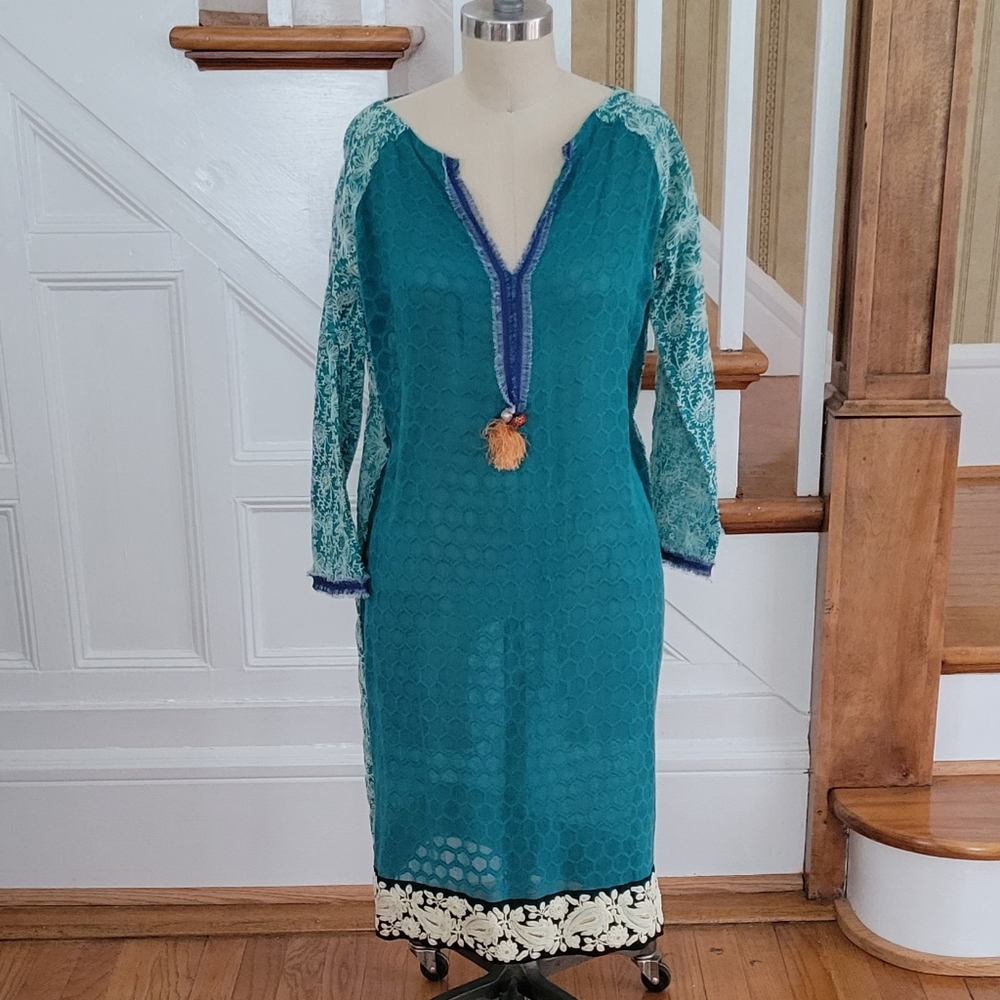 Kurti Kurta Maxi Dress Turquoise No Size Tag